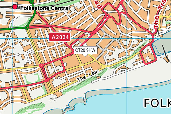 CT20 9HW map - OS VectorMap District (Ordnance Survey) CT20 9HW map - OS VectorMap District (Ordnance Survey)
