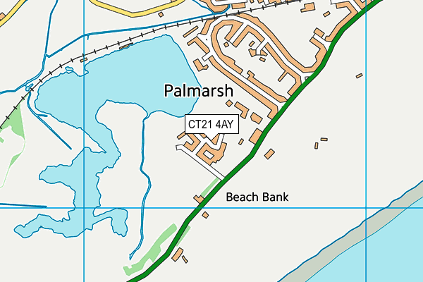 CT21 4AY map - OS VectorMap District (Ordnance Survey) CT21 4AY map - OS VectorMap District (Ordnance Survey)