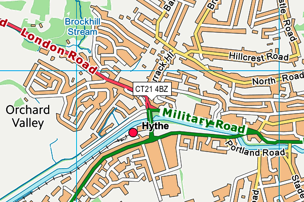 CT21 4BZ map - OS VectorMap District (Ordnance Survey)