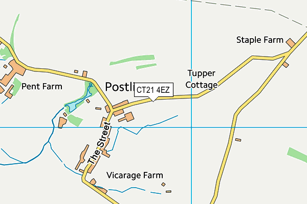 CT21 4EZ map - OS VectorMap District (Ordnance Survey)