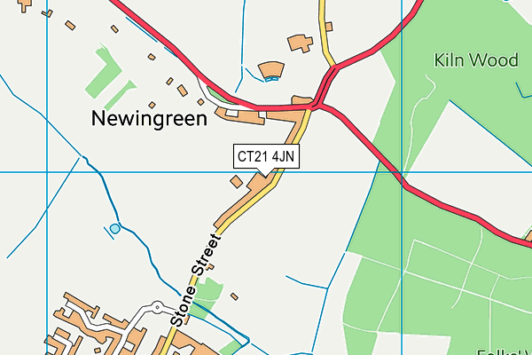 CT21 4JN map - OS VectorMap District (Ordnance Survey) CT21 4JN map - OS VectorMap District (Ordnance Survey)