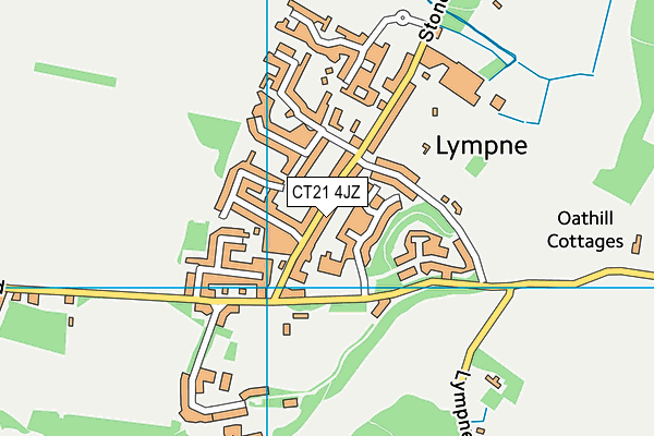 CT21 4JZ map - OS VectorMap District (Ordnance Survey) CT21 4JZ map - OS VectorMap District (Ordnance Survey)