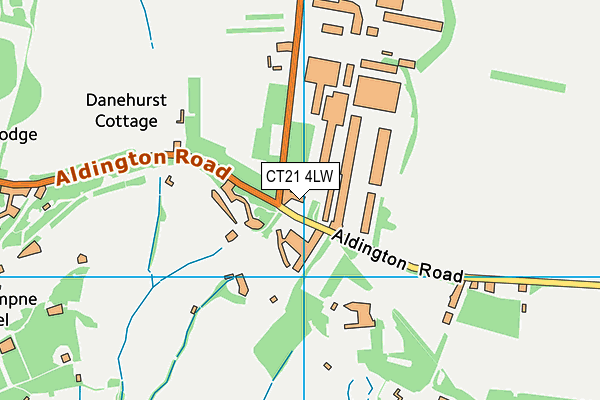 CT21 4LW map - OS VectorMap District (Ordnance Survey) CT21 4LW map - OS VectorMap District (Ordnance Survey)