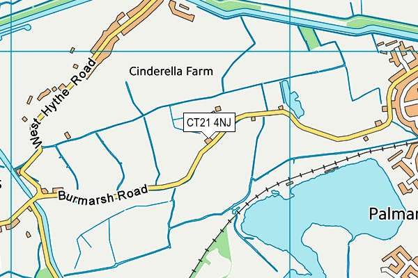 CT21 4NJ map - OS VectorMap District (Ordnance Survey) CT21 4NJ map - OS VectorMap District (Ordnance Survey)