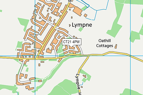 CT21 4PW map - OS VectorMap District (Ordnance Survey)