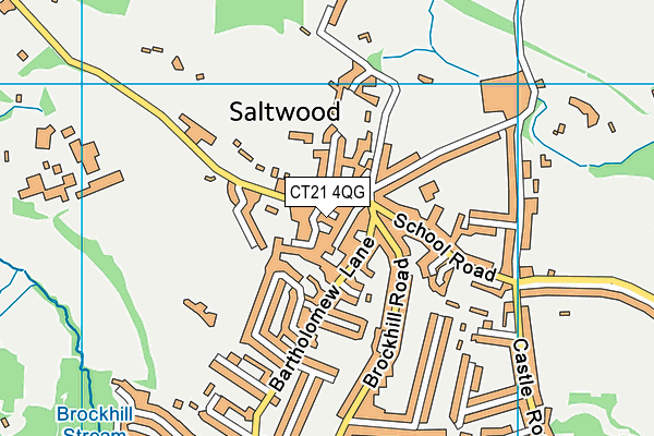 CT21 4QG map - OS VectorMap District (Ordnance Survey)
