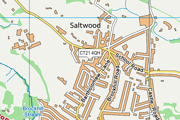 CT21 4QH map - OS VectorMap District (Ordnance Survey) CT21 4QH map - OS VectorMap District (Ordnance Survey)