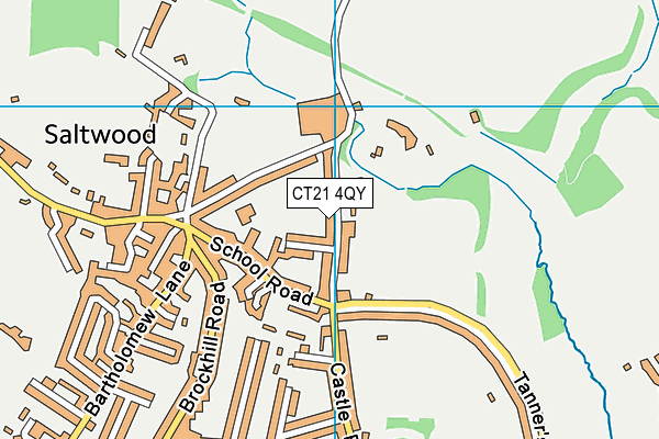 CT21 4QY map - OS VectorMap District (Ordnance Survey)