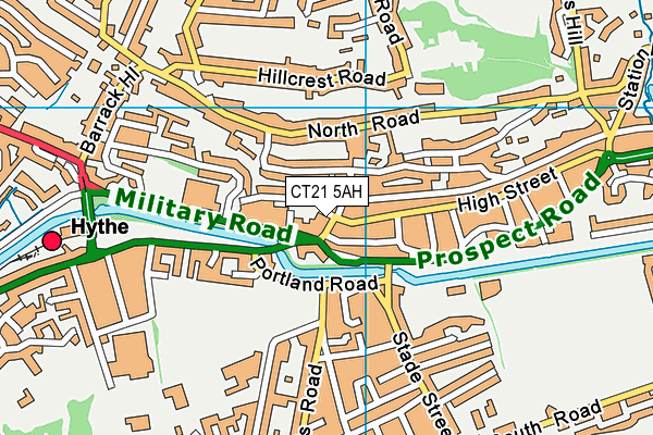CT21 5AH map - OS VectorMap District (Ordnance Survey) CT21 5AH map - OS VectorMap District (Ordnance Survey)