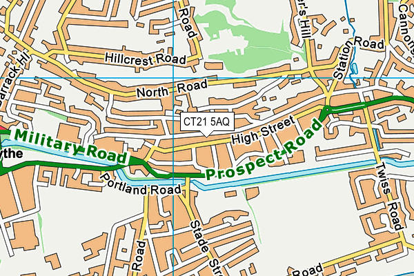 CT21 5AQ map - OS VectorMap District (Ordnance Survey) CT21 5AQ map - OS VectorMap District (Ordnance Survey)