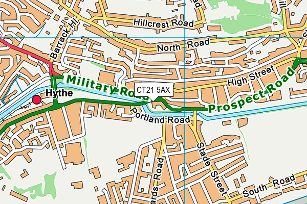 CT21 5AX map - OS VectorMap District (Ordnance Survey) CT21 5AX map - OS VectorMap District (Ordnance Survey)