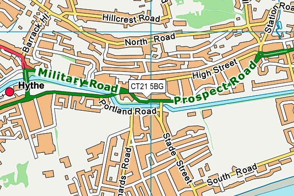 CT21 5BG map - OS VectorMap District (Ordnance Survey) CT21 5BG map - OS VectorMap District (Ordnance Survey)