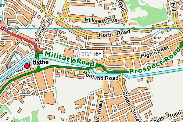 CT21 5BH map - OS VectorMap District (Ordnance Survey) CT21 5BH map - OS VectorMap District (Ordnance Survey)