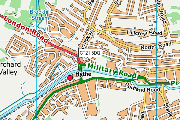 CT21 5DQ map - OS VectorMap District (Ordnance Survey) CT21 5DQ map - OS VectorMap District (Ordnance Survey)