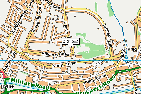 CT21 5EZ map - OS VectorMap District (Ordnance Survey) CT21 5EZ map - OS VectorMap District (Ordnance Survey)