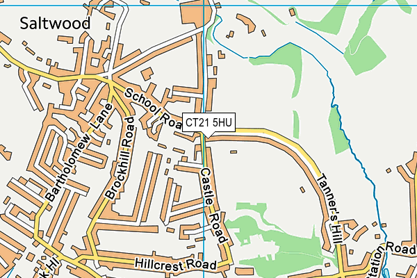 CT21 5HU map - OS VectorMap District (Ordnance Survey) CT21 5HU map - OS VectorMap District (Ordnance Survey)