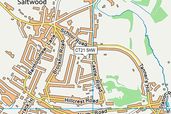 CT21 5HW map - OS VectorMap District (Ordnance Survey) CT21 5HW map - OS VectorMap District (Ordnance Survey)