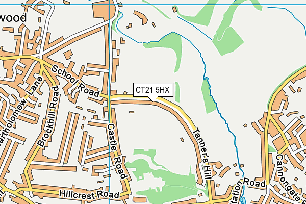 CT21 5HX map - OS VectorMap District (Ordnance Survey) CT21 5HX map - OS VectorMap District (Ordnance Survey)