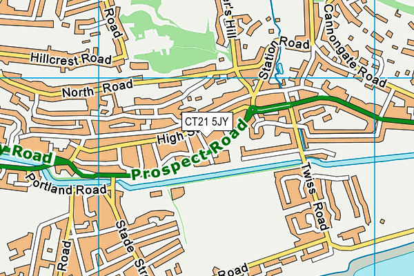 CT21 5JY map - OS VectorMap District (Ordnance Survey)