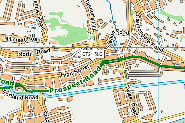 CT21 5LQ map - OS VectorMap District (Ordnance Survey) CT21 5LQ map - OS VectorMap District (Ordnance Survey)