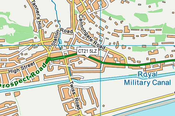 CT21 5LZ map - OS VectorMap District (Ordnance Survey) CT21 5LZ map - OS VectorMap District (Ordnance Survey)