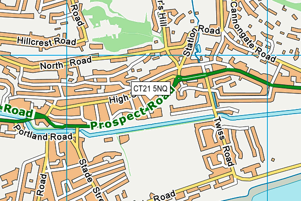 CT21 5NQ map - OS VectorMap District (Ordnance Survey) CT21 5NQ map - OS VectorMap District (Ordnance Survey)