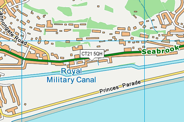 CT21 5QH map - OS VectorMap District (Ordnance Survey) CT21 5QH map - OS VectorMap District (Ordnance Survey)