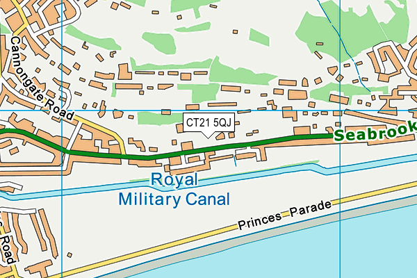 CT21 5QJ map - OS VectorMap District (Ordnance Survey)