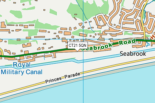 CT21 5QN map - OS VectorMap District (Ordnance Survey) CT21 5QN map - OS VectorMap District (Ordnance Survey)
