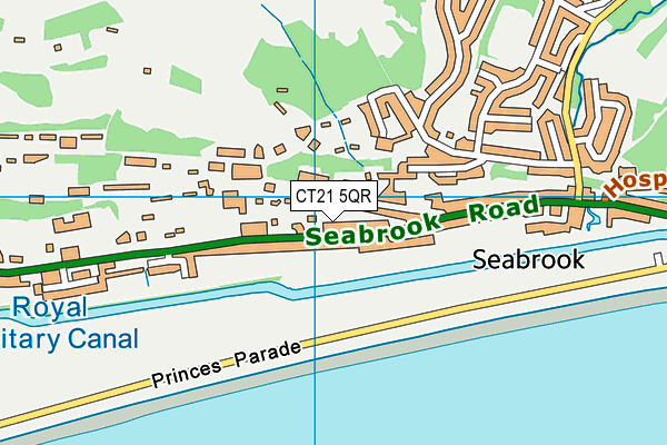 CT21 5QR map - OS VectorMap District (Ordnance Survey) CT21 5QR map - OS VectorMap District (Ordnance Survey)