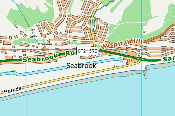 CT21 5RE map - OS VectorMap District (Ordnance Survey) CT21 5RE map - OS VectorMap District (Ordnance Survey)