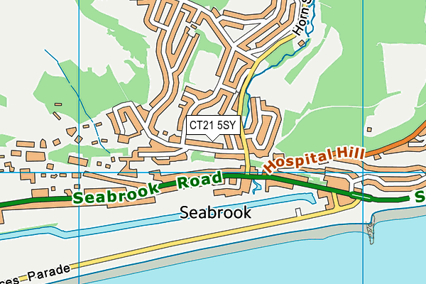 CT21 5SY map - OS VectorMap District (Ordnance Survey) CT21 5SY map - OS VectorMap District (Ordnance Survey)
