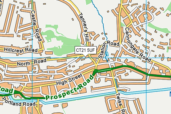 CT21 5UF map - OS VectorMap District (Ordnance Survey) CT21 5UF map - OS VectorMap District (Ordnance Survey)
