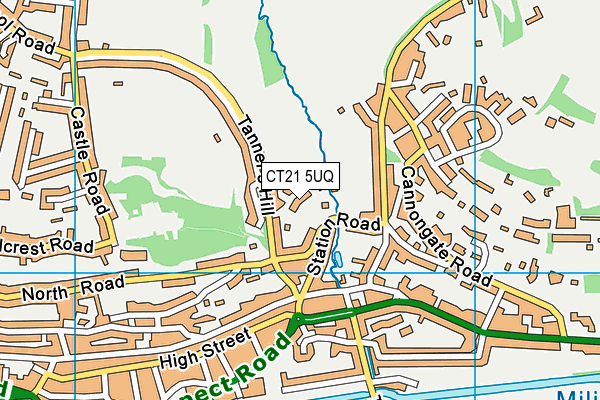 CT21 5UQ map - OS VectorMap District (Ordnance Survey) CT21 5UQ map - OS VectorMap District (Ordnance Survey)