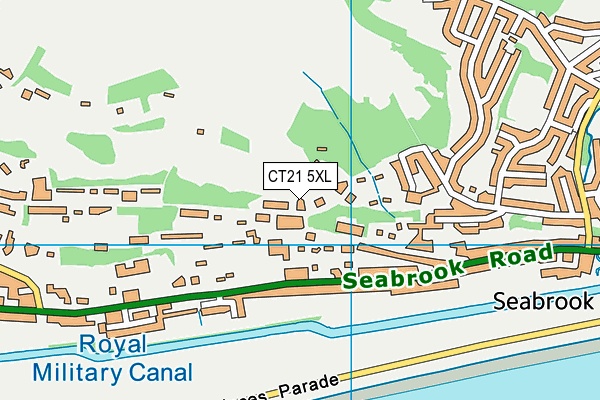 CT21 5XL map - OS VectorMap District (Ordnance Survey) CT21 5XL map - OS VectorMap District (Ordnance Survey)