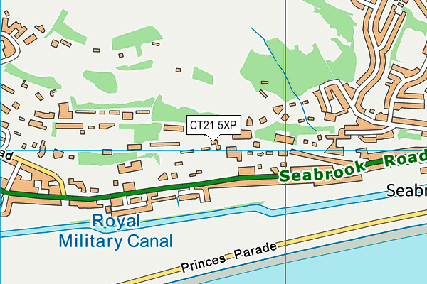 CT21 5XP map - OS VectorMap District (Ordnance Survey) CT21 5XP map - OS VectorMap District (Ordnance Survey)