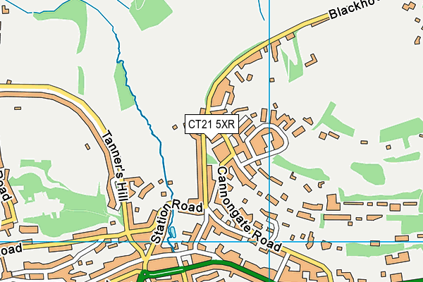 CT21 5XR map - OS VectorMap District (Ordnance Survey) CT21 5XR map - OS VectorMap District (Ordnance Survey)