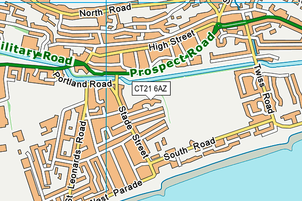 CT21 6AZ map - OS VectorMap District (Ordnance Survey) CT21 6AZ map - OS VectorMap District (Ordnance Survey)