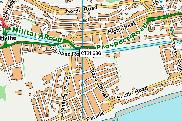 CT21 6BG map - OS VectorMap District (Ordnance Survey)
