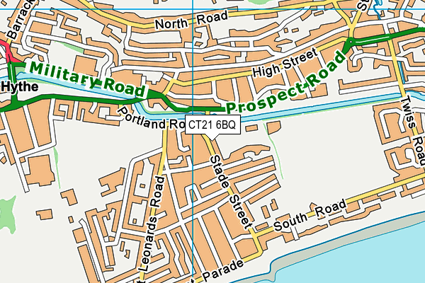 CT21 6BQ map - OS VectorMap District (Ordnance Survey) CT21 6BQ map - OS VectorMap District (Ordnance Survey)