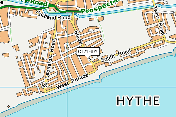 CT21 6DY map - OS VectorMap District (Ordnance Survey) CT21 6DY map - OS VectorMap District (Ordnance Survey)
