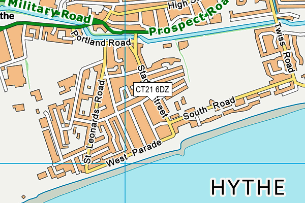 CT21 6DZ map - OS VectorMap District (Ordnance Survey) CT21 6DZ map - OS VectorMap District (Ordnance Survey)