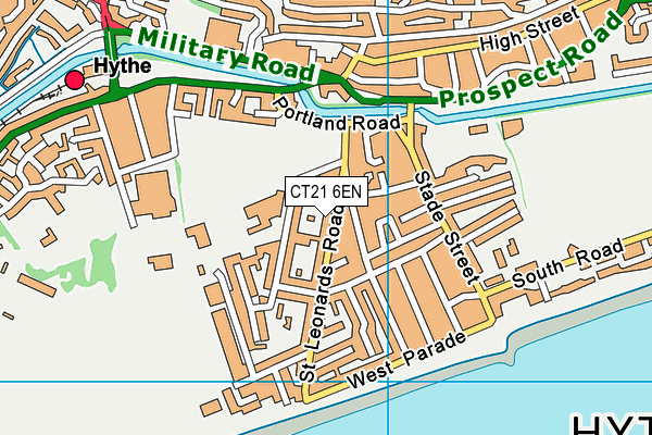 CT21 6EN map - OS VectorMap District (Ordnance Survey)