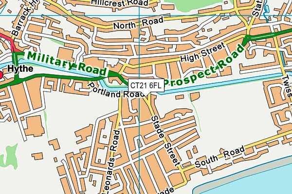 CT21 6FL map - OS VectorMap District (Ordnance Survey) CT21 6FL map - OS VectorMap District (Ordnance Survey)