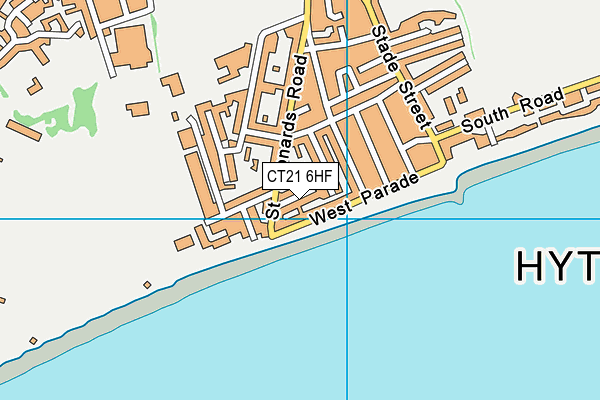 CT21 6HF map - OS VectorMap District (Ordnance Survey) CT21 6HF map - OS VectorMap District (Ordnance Survey)
