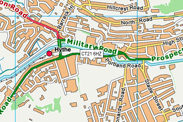 CT21 6HZ map - OS VectorMap District (Ordnance Survey)