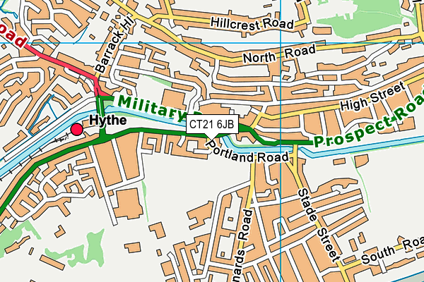 CT21 6JB map - OS VectorMap District (Ordnance Survey) CT21 6JB map - OS VectorMap District (Ordnance Survey)