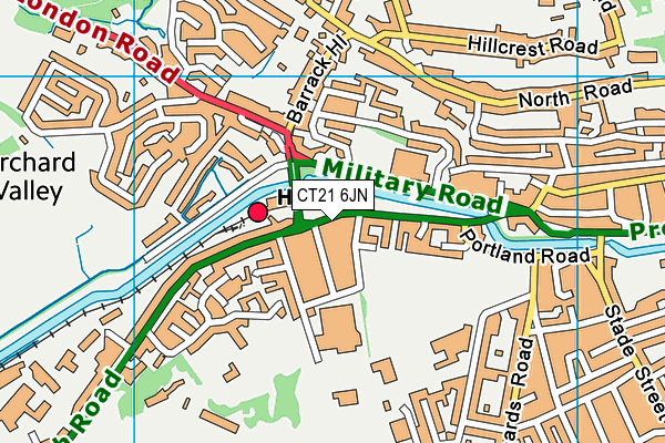 CT21 6JN map - OS VectorMap District (Ordnance Survey)