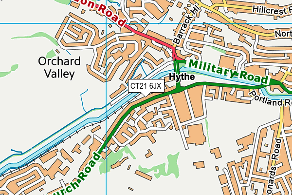 CT21 6JX map - OS VectorMap District (Ordnance Survey) CT21 6JX map - OS VectorMap District (Ordnance Survey)