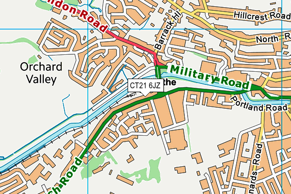 CT21 6JZ map - OS VectorMap District (Ordnance Survey) CT21 6JZ map - OS VectorMap District (Ordnance Survey)
